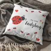 Mijn kleine Ladybug Rood en Zwart met naam Kussen