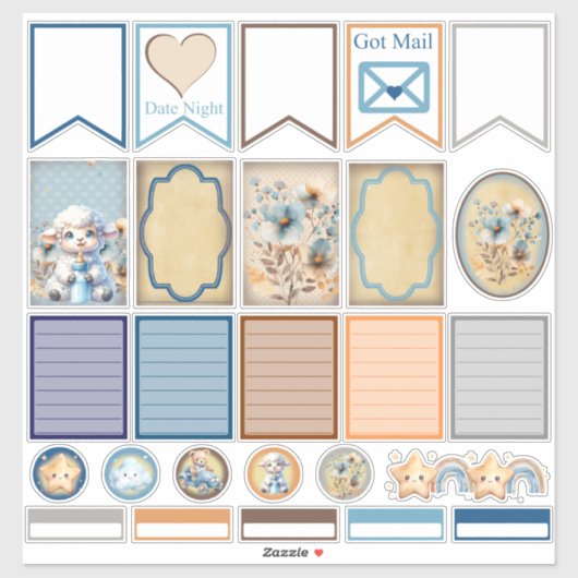 Mijn Kleine Lam Planner Stickers (Vel)