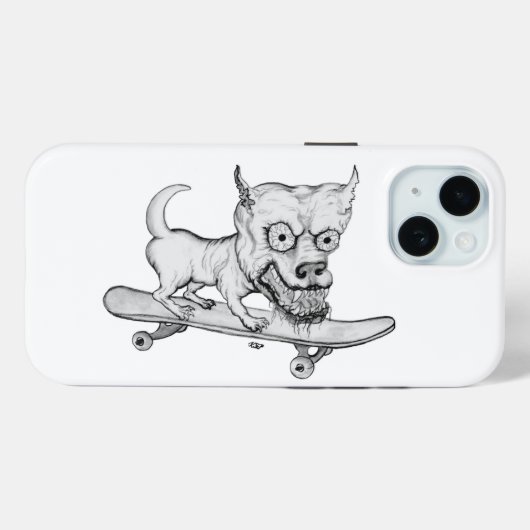 Mijn kleine Lovely Dog - potloodtekening Case-Mate iPhone Case (Achterkant (horizontaal))