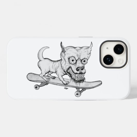 Mijn kleine Lovely Dog - potloodtekening Case-Mate iPhone Case (Achterkant (horizontaal))