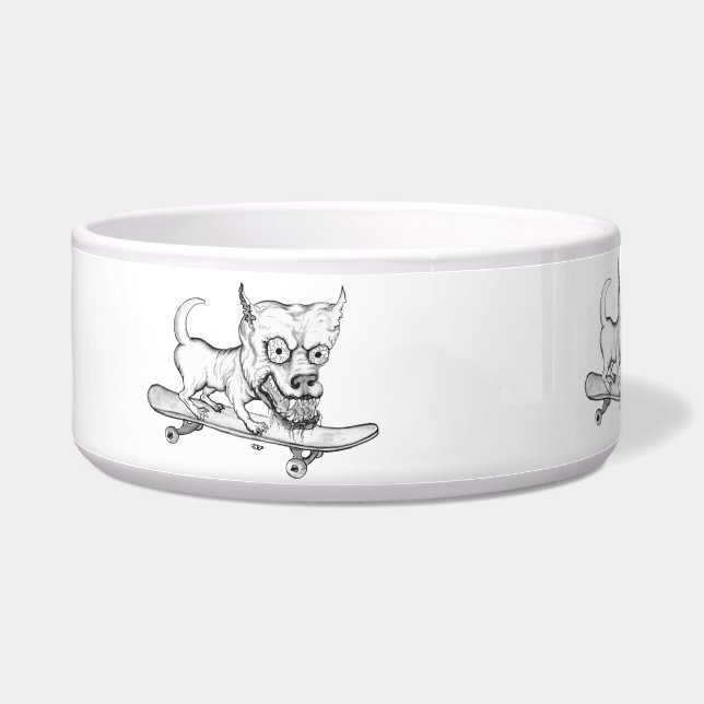 Mijn kleine Lovely Dog - potloodtekening Voerbakje (Links)