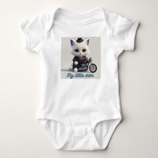 Mijn Kleine Man Baby Bodysuit - Cute Kawaii Kat op