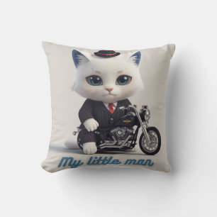 Mijn Kleine Man Worpkussen - Cute Kawaii Kat op Ma Kussen
