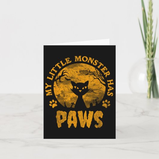 Mijn kleine monster heeft poten enge kat  kaart (Voorkant)