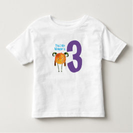 Mijn kleine monster is 3 jaar oud kinder shirts