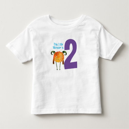 Mijn kleine monster is twee jaar oud. kinder shirts (Voorkant)