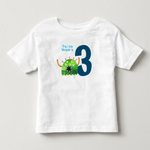 Mijn kleine monster op de derde verjaardag gekleur kinder shirts