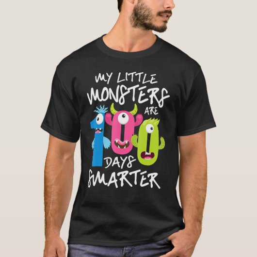 Mijn kleine monsters zijn 100 dagen slimmer t-shirt (Voorkant)