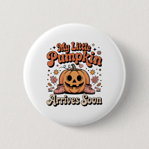 Mijn kleine pompoen komt binnenkort zwanger Hallow Ronde Button 5,7 Cm