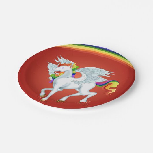 Mijn kleine Pony regenboog papier Bord (Gekanteld)
