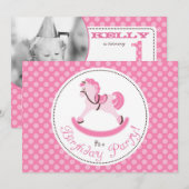 Mijn kleine Pony Uitnodigingsfotokaart 1 Kaart (Voorkant / Achterkant)