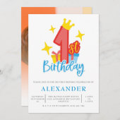 Mijn kleine prins boys 1e verjaardag kaart (Voorkant / Achterkant)