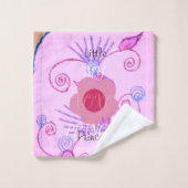 Mijn kleine prinses: Baby roze vector Inspirerend Bad Handdoek (Wasdoekje)
