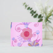 Mijn kleine prinses: Baby roze vector Inspirerend Briefkaart (Staand voorkant)