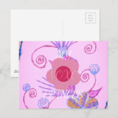 Mijn kleine prinses: Baby roze vector Inspirerend Briefkaart (Voorkant / Achterkant)