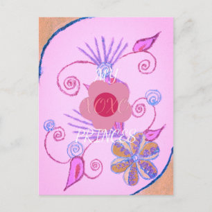 Mijn kleine prinses: Baby roze vector Inspirerend Briefkaart
