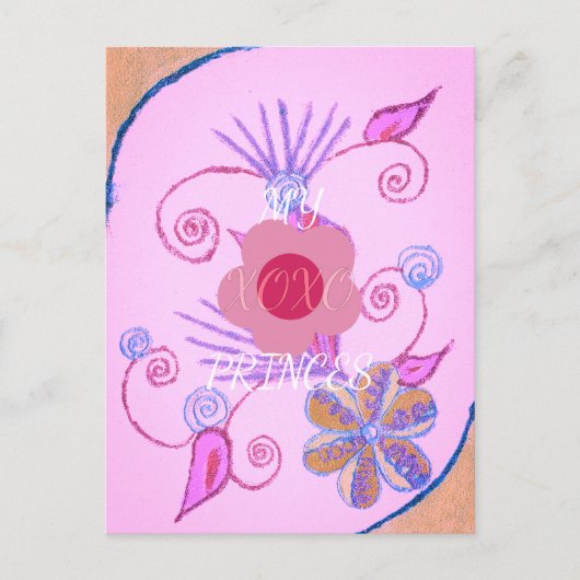 Mijn kleine prinses: Baby roze vector Inspirerend Briefkaart (Voorkant)