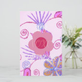 Mijn kleine prinses: Baby roze vector Inspirerend Briefpapier (Staand voorkant)