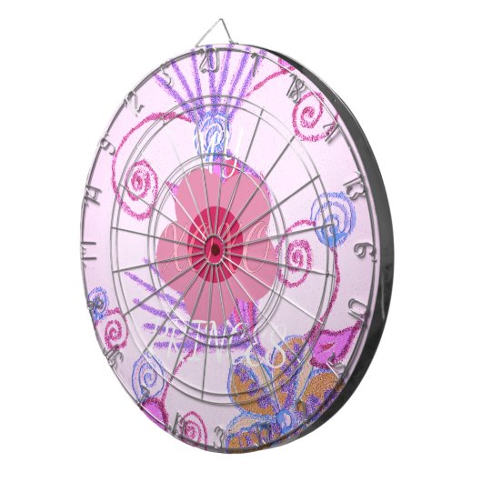 Mijn kleine prinses: Baby roze vector Inspirerend Dartbord (Voorkant Rechts)