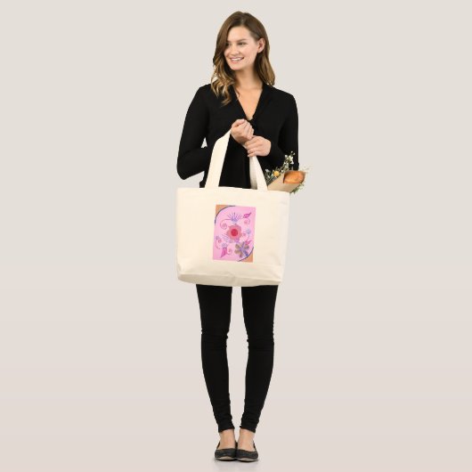 Mijn kleine prinses: Baby roze vector Inspirerend Grote Tote Bag (Voorkant (model))