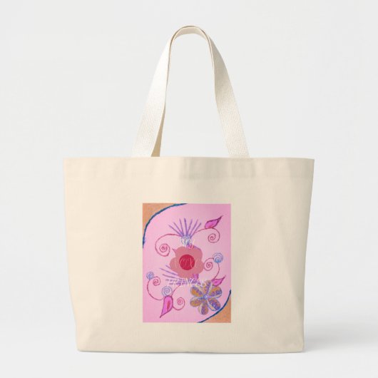 Mijn kleine prinses: Baby roze vector Inspirerend Grote Tote Bag (Voorkant)