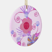 Mijn kleine prinses: Baby roze vector Inspirerend Keramisch Ornament (Rechts)