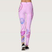 Mijn kleine prinses: Baby roze vector Inspirerend Leggings (Achterkant)