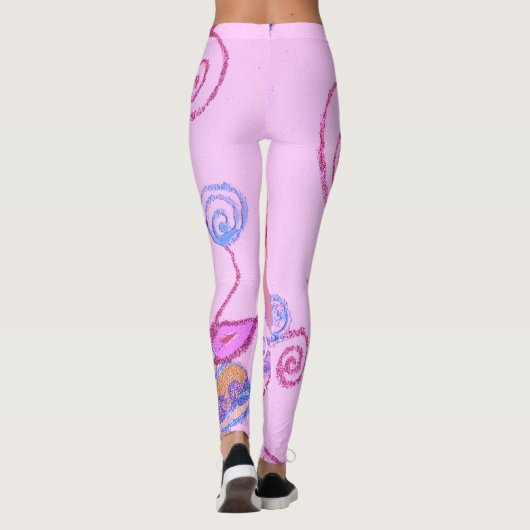 Mijn kleine prinses: Baby roze vector Inspirerend Leggings (Achterkant)