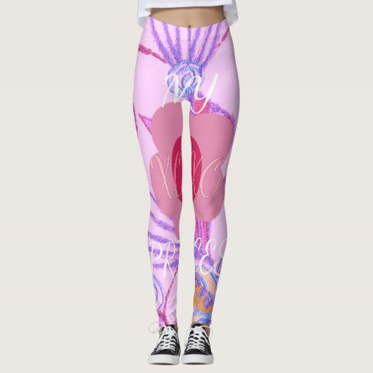 Mijn kleine prinses: Baby roze vector Inspirerend Leggings (Voorkant)