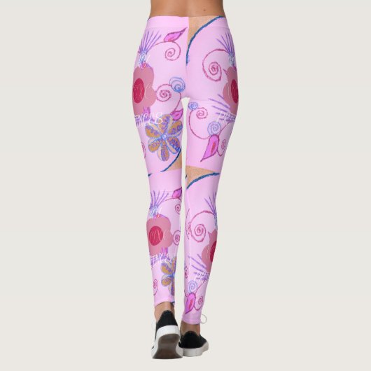 Mijn kleine prinses: Baby roze vector Inspirerend Leggings (Achterkant)