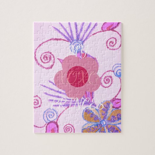 Mijn kleine prinses: Baby roze vector Inspirerend Legpuzzel (Verticaal)