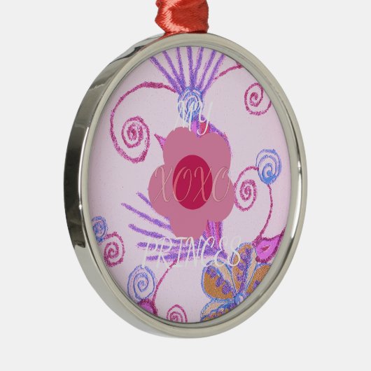 Mijn kleine prinses: Baby roze vector Inspirerend Metalen Ornament (Rechts)