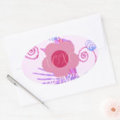 Mijn kleine prinses: Baby roze vector Inspirerend Ovale Sticker (Envelop)