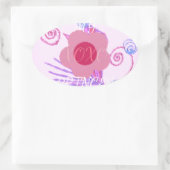 Mijn kleine prinses: Baby roze vector Inspirerend Ovale Sticker (Tas)