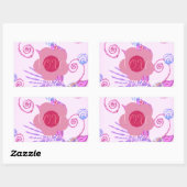 Mijn kleine prinses: Baby roze vector Inspirerend Rechthoekige Sticker (Vel)