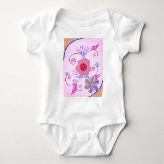 Mijn kleine prinses: Baby roze vector Inspirerend Romper (Voorkant)