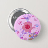 Mijn kleine prinses: Baby roze vector Inspirerend Ronde Button 5,7 Cm (Voorkant /achterkant)
