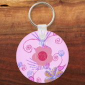 Mijn kleine prinses: Baby roze vector Inspirerend Sleutelhanger (Voorkant)