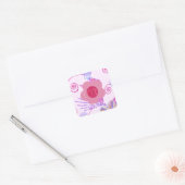 Mijn kleine prinses: Baby roze vector Inspirerend Vierkante Sticker (Envelop)