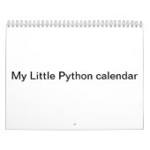 Mijn kleine Python-kalender Kalender (Hoes)