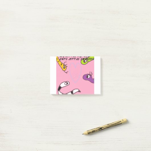 Mijn kleine Python Post-It notities Post-it® Notes (Op bureau)