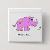 Mijn kleine Rhino Vierkante Button 5,1 Cm (Voorkant)
