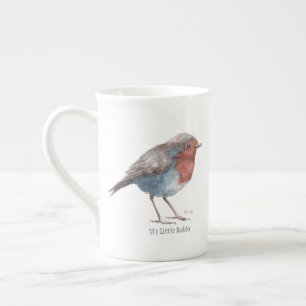 "Mijn kleine Robin" Bone China Tea Cup Porselein Kop