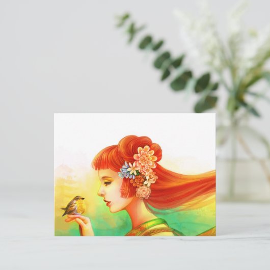 Mijn kleine robin briefkaart (Staand voorkant)