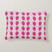 Mijn kleine Sweet Strawberry Schattige Roze Meisje Accent Kussen (Achterkant)