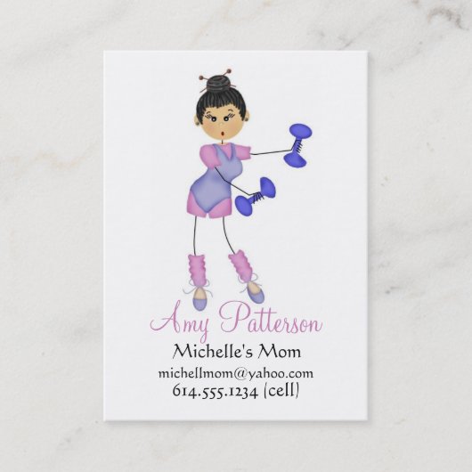 Mijn kleine Toekomstige Gezondheidsinstructeur Mam Contactkaartje (Voorkant)