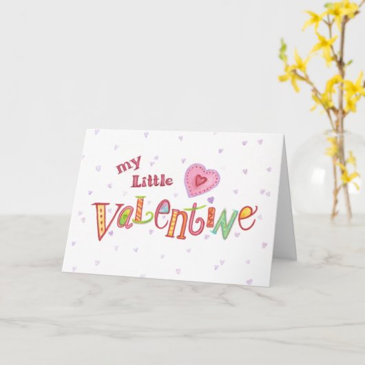 Mijn kleine Valentijn Wenskaart Kaart (Gele Bloem)