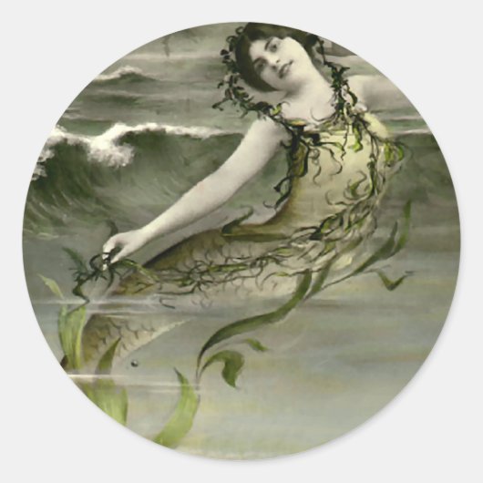 Mijn kleine zeemeermin ronde sticker (Voorkant)