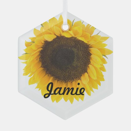 Mijn kleine zonnebloem ster kerst ornamenten (Voorkant)