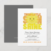 mijn kleine zonnige BABY SHOWER uitnodiging (Voorkant / Achterkant)